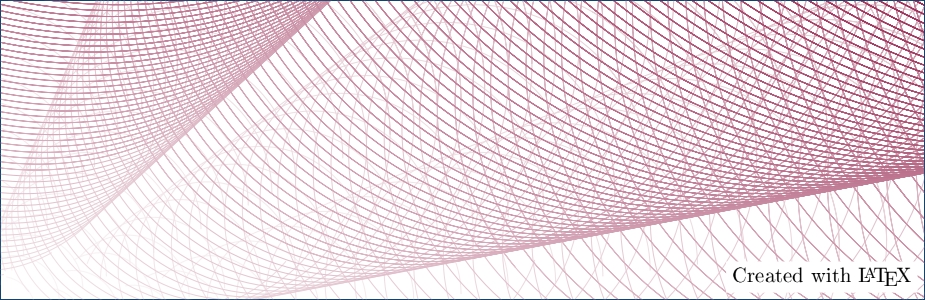 A line based piece of abstract art created with LaTeX