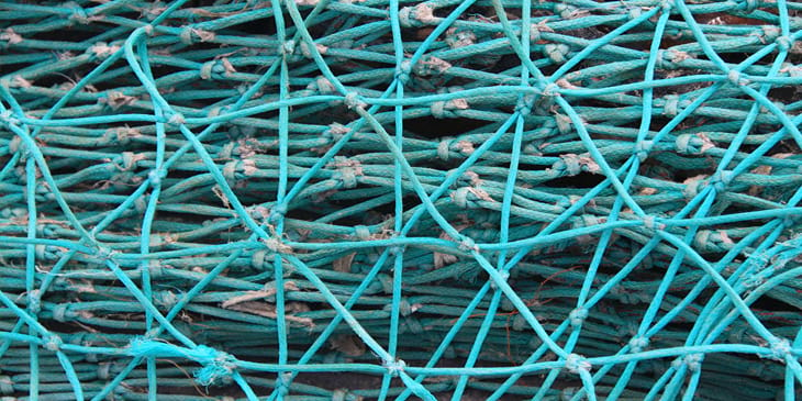 A pile of fish nets