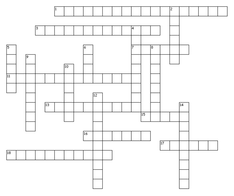 A blank crossword puzzle