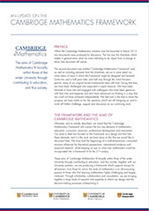 Cambridge Mathematics Framework