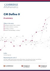 The front cover of CM Define It: A Summary