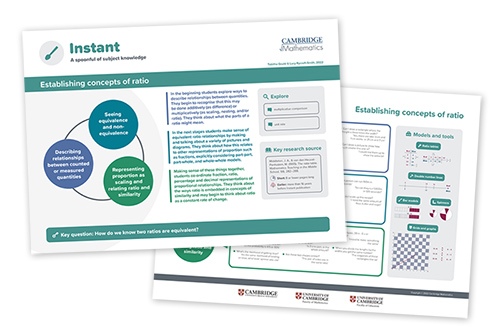 The front of the Instant Establishing concepts of ratio on-top of the reverse side