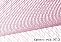 A line based piece of abstract art created with LaTeX
