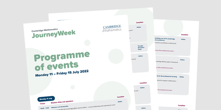 The pages from the JourneyWeek Programme of Events piled on each other