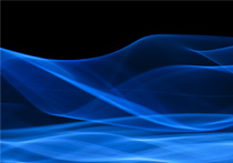 Abstract blue smoke against a black backdrop