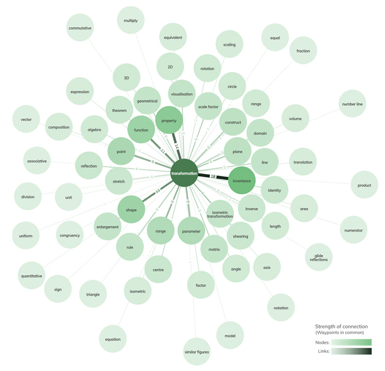 Network graph for the glossary term transformation